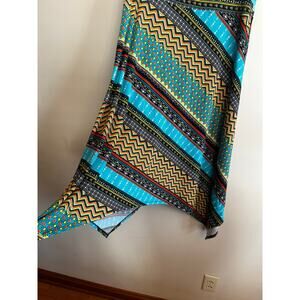 Cato Asymmetrical Midi Skirt Size Large Boho Geometric Print